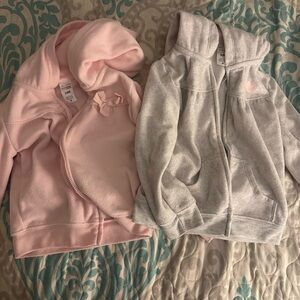 Kids Pink and Gray Hoodies